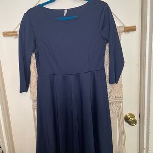 Pinkblush Navy Midi Dress